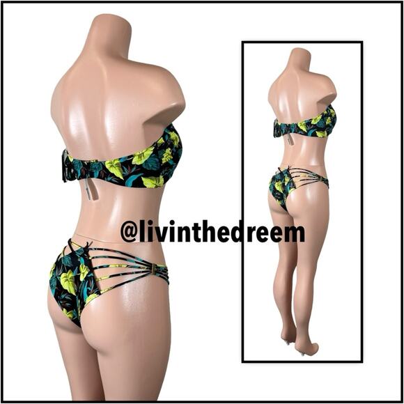 VICTORIA'S SECRET SWIM Archives Swim Bandeau Bikini Top XL & Bottoms M $120 - Picture 10 of 16